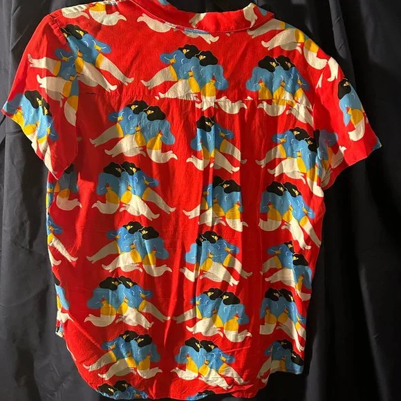 Nooworks RARE Dancing Ladies Button Up Size Large - Picture 6 of 12